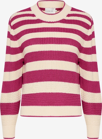 Cream Sweater 'Muka' in Pink: front