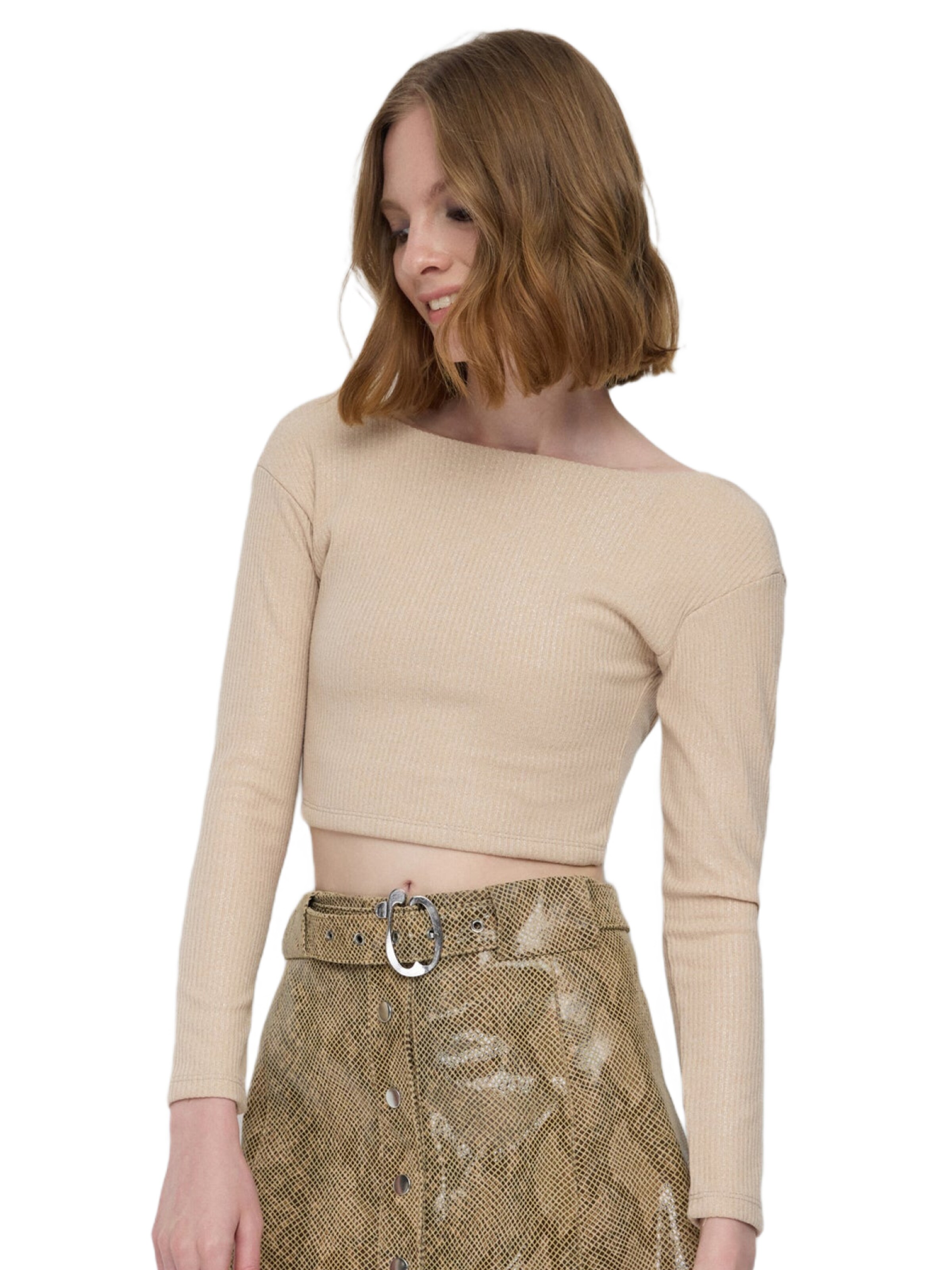 T-shirt No Matter What en beige : devant