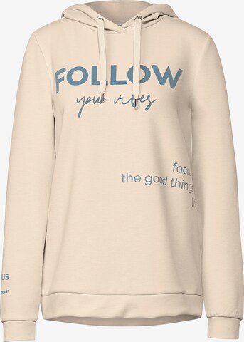 STREET ONE Sweatshirt in Beige: front