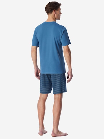 SCHIESSER Pajamas long ' Casual Essentials ' in Blue