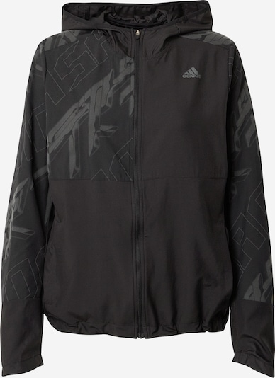 ADIDAS PERFORMANCE Veste de sport 'Own the Run' en gris / noir, Vue avec produit