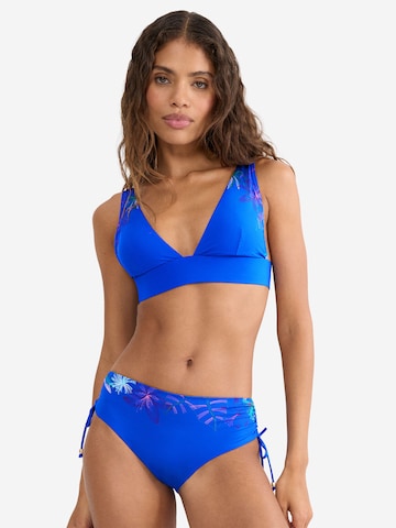 TRIUMPH Bustier-Bikini-Top ' Red Label Summer Tropics ' in Blau: Vorderseite