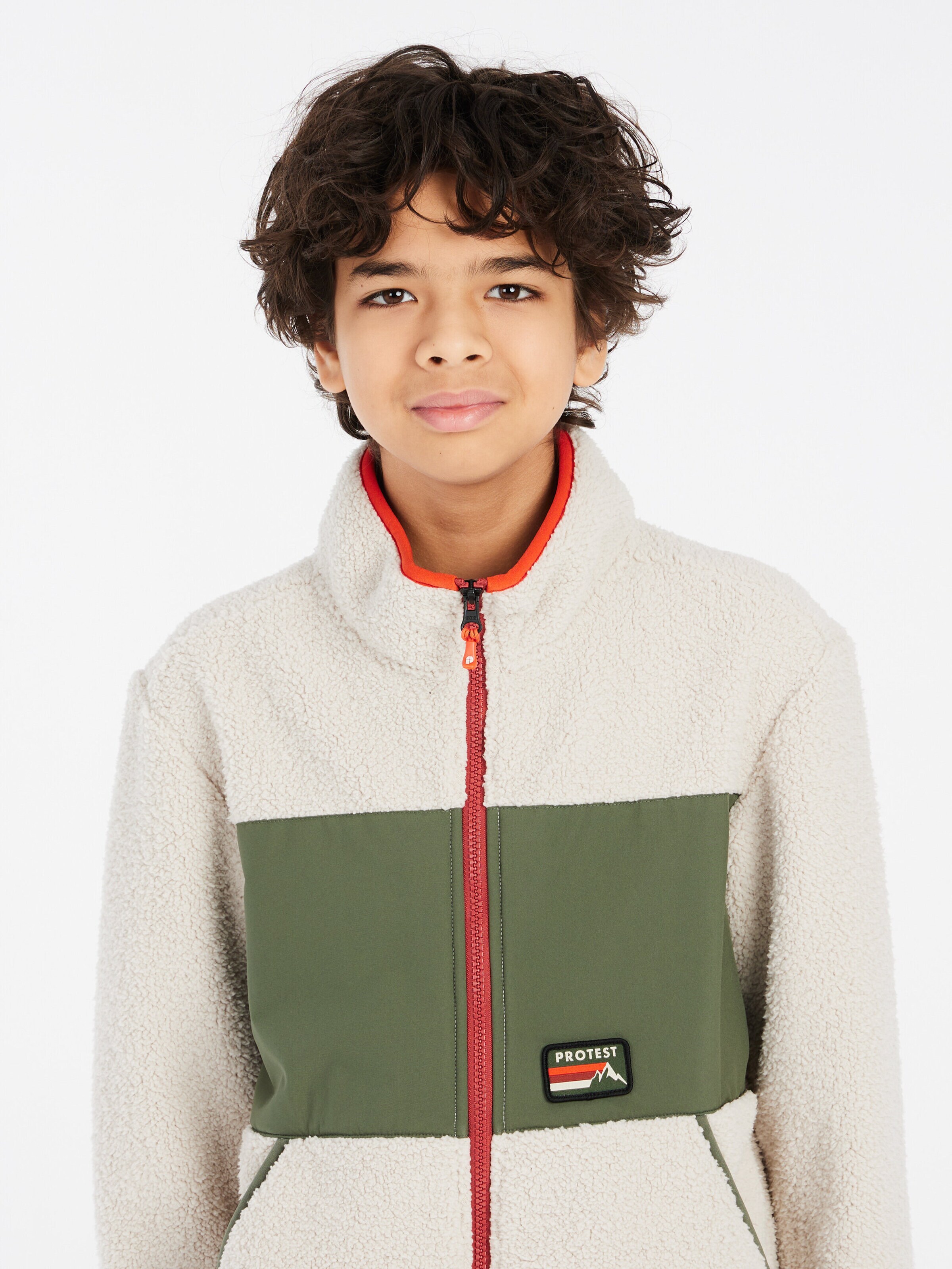 PROTEST Fleece jas 'PRTBARTIS JR' in Wit