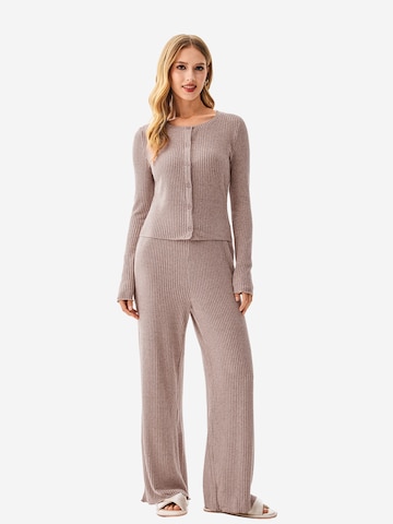 Cupshe - Pijama 'Long Sleeve' em cinzento: frente