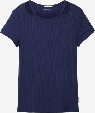 T-Shirt TOM TAILOR en bleu : devant