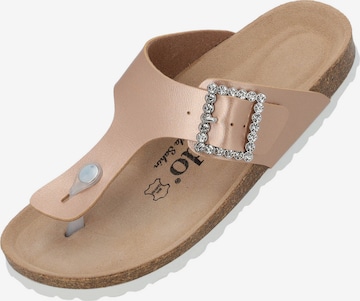 Palado by Sila Sahin Zehentrenner 'Kos SQ' in Bronze: Vorderseite