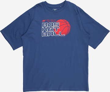 4F JuniorTehnička sportska majica - plava boja: prednji dio