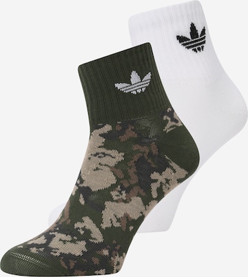 ADIDAS ORIGINALS Socks 'Camo  ' in Green: front