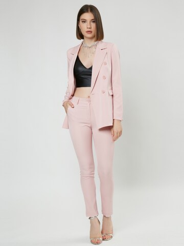 Influencer Slimfit Bukse i rosa