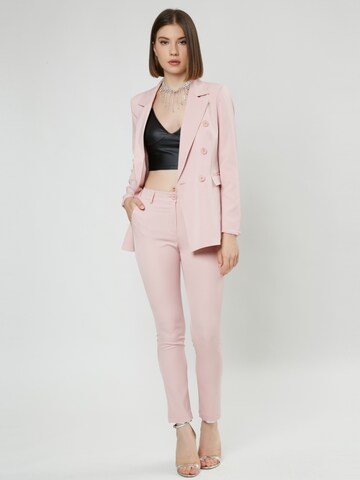 Influencer Slimfit Broek in Roze