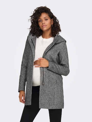 Only Maternity Between-Seasons Coat 'Sedona' in Grey: front