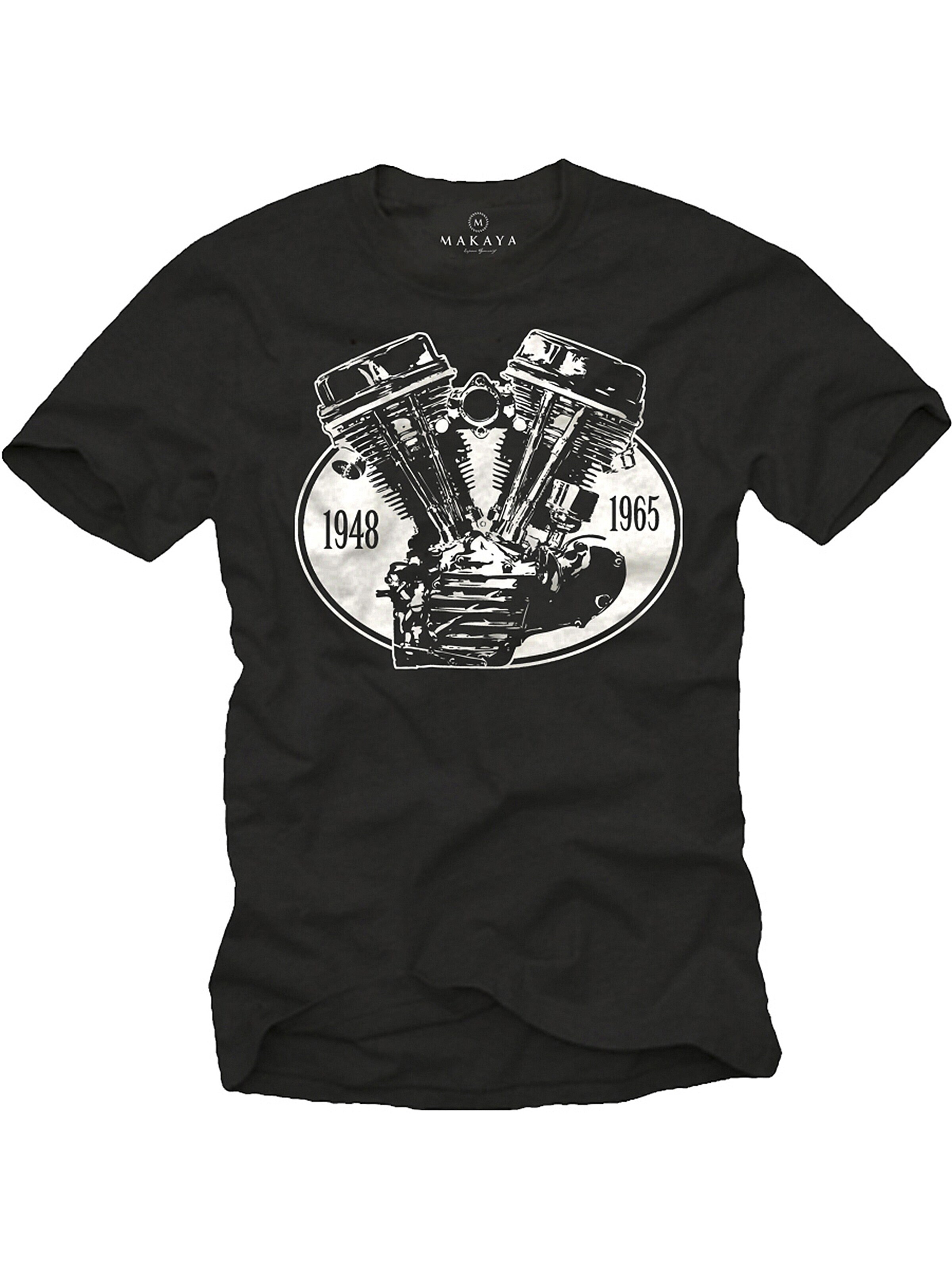 MAKAYA Shirt 'Panhead' in Black: front