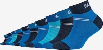 SKECHERS Athletic Socks in Blue: front