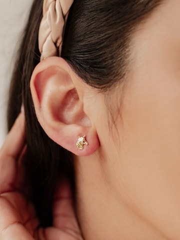Hey Happiness - Pendientes 'Unicorn Charm' en oro