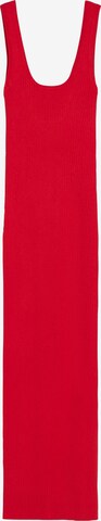 Bershka Stickad klänning i röd: framsida