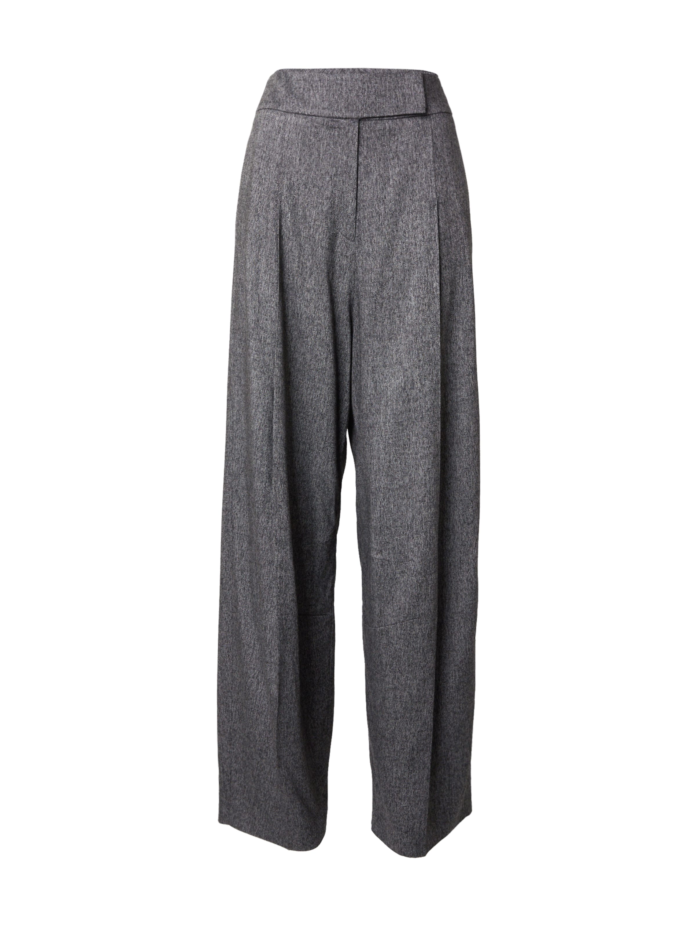 Wide Leg Pantalon à pince 'Telda' BOSS en gris : devant