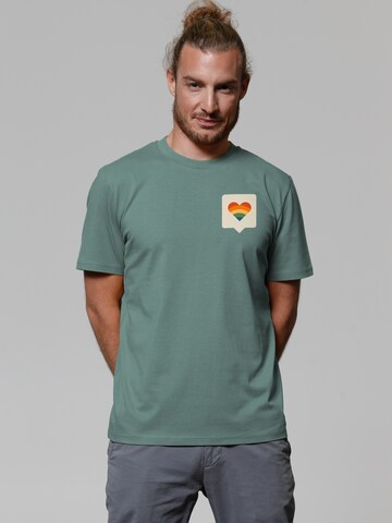 Watapparel Shirt ' Von Herzen ' in Groen: voorkant