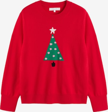 Chinti & Parker Svetr 'Xmas Tree' – červená: přední strana