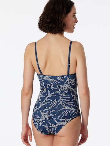 SCHIESSER Bandeau Swimsuit ' Ocean Swim ' in Blue