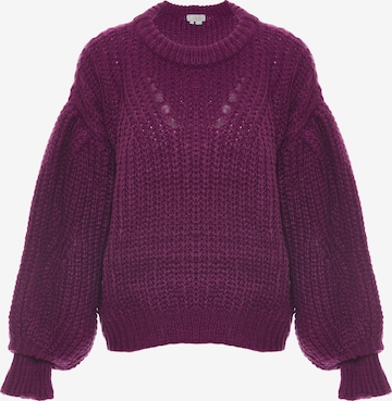 Pull-over Libbi en violet : devant