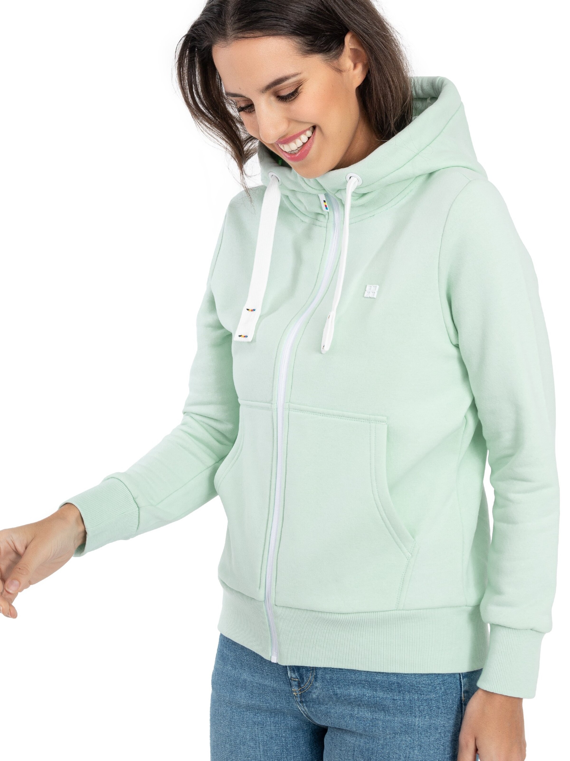 deproc Sweatjacke 'FinjaCMYK II'‌‌‌‌‌‌‌‌‌‌ in Grün