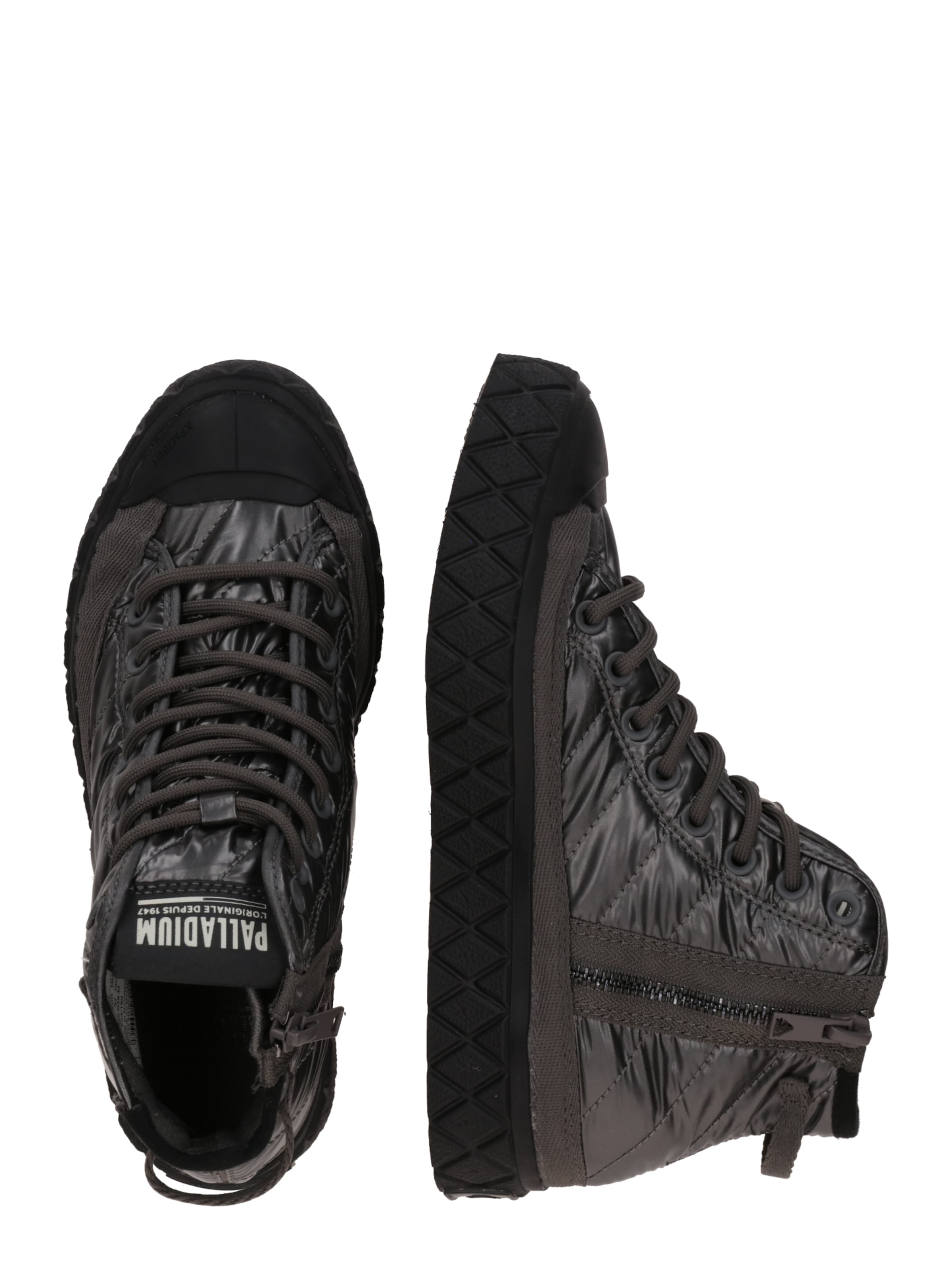 Palladium Šněrovací kozačky 'Palla Ace' – šedá: boční strana