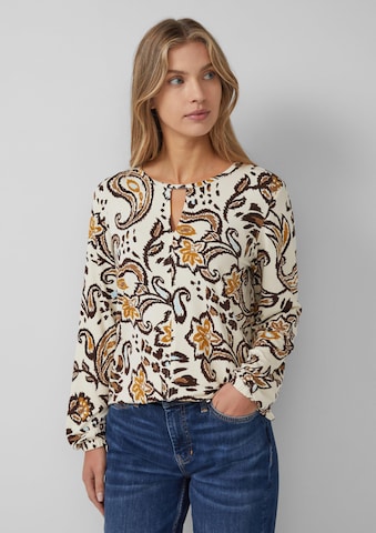 s.Oliver Blouse in Beige: voorkant