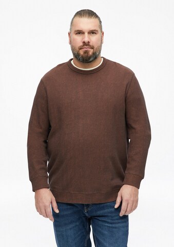 s.Oliver Men Big Sizes Sweatshirt in Braun: Vorderseite