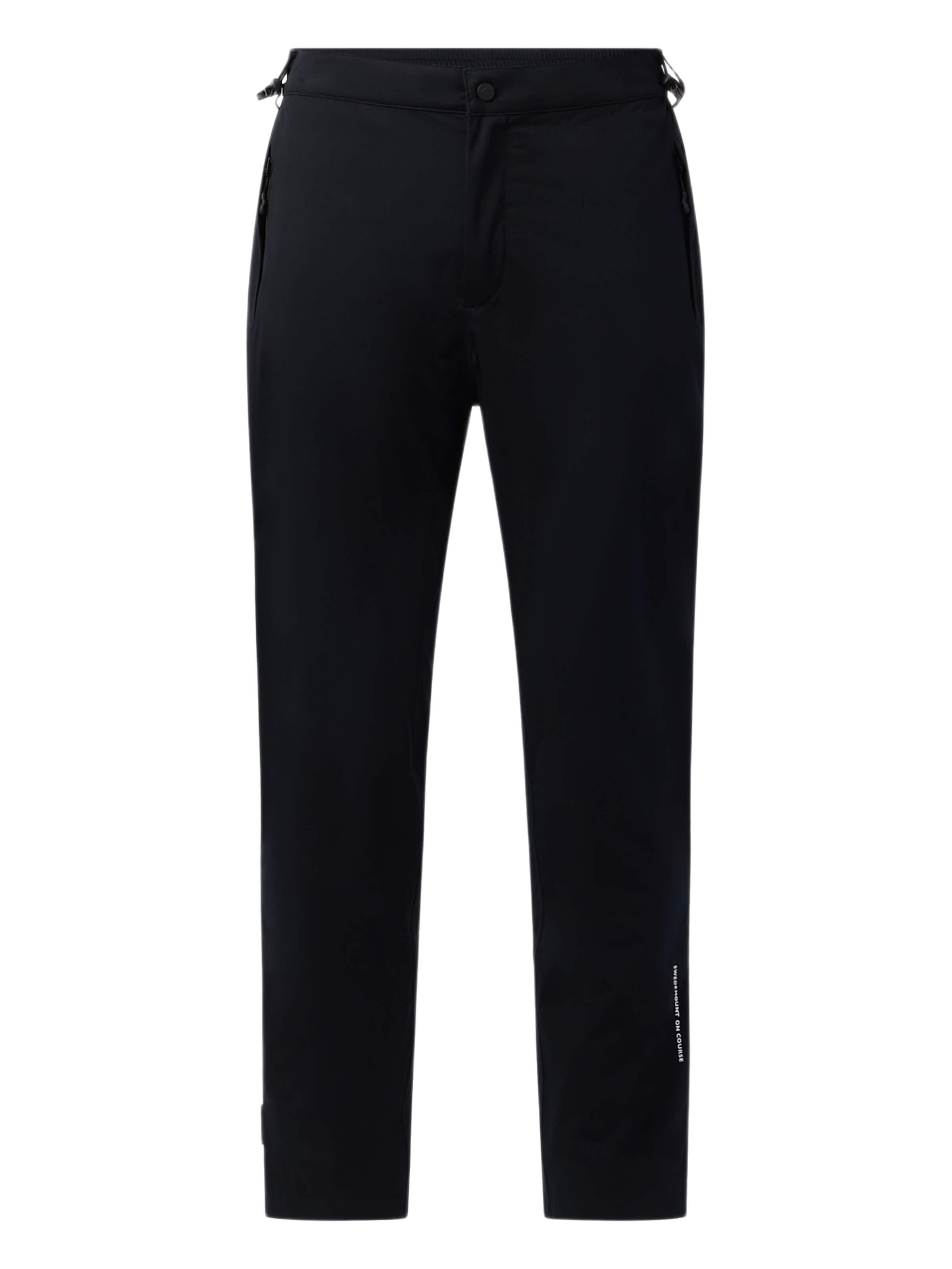 SWEDEMOUNT Regular Outdoorbroek 'On Course' in Zwart: voorkant