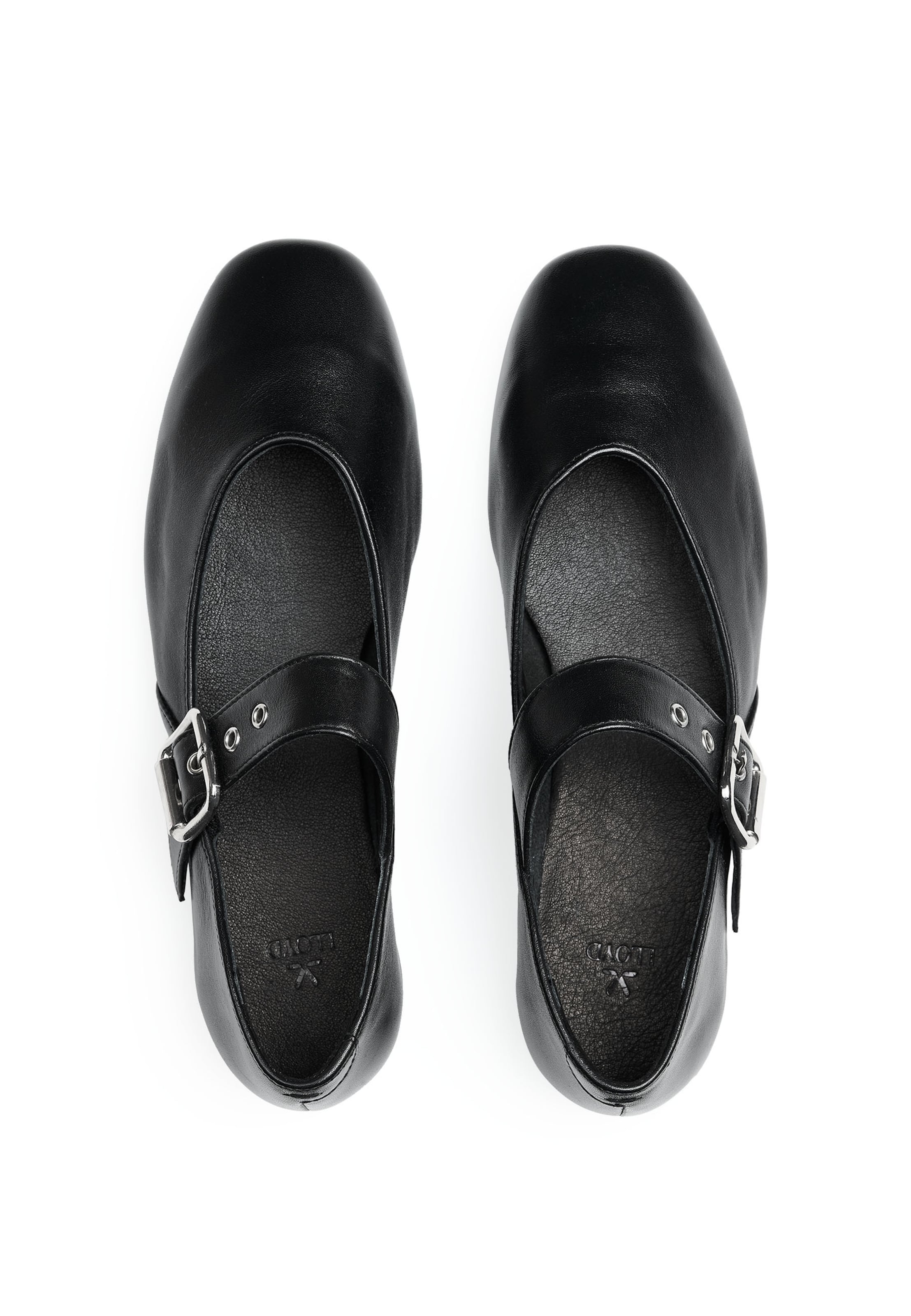 LLOYD Ballet Flats with Strap in Black