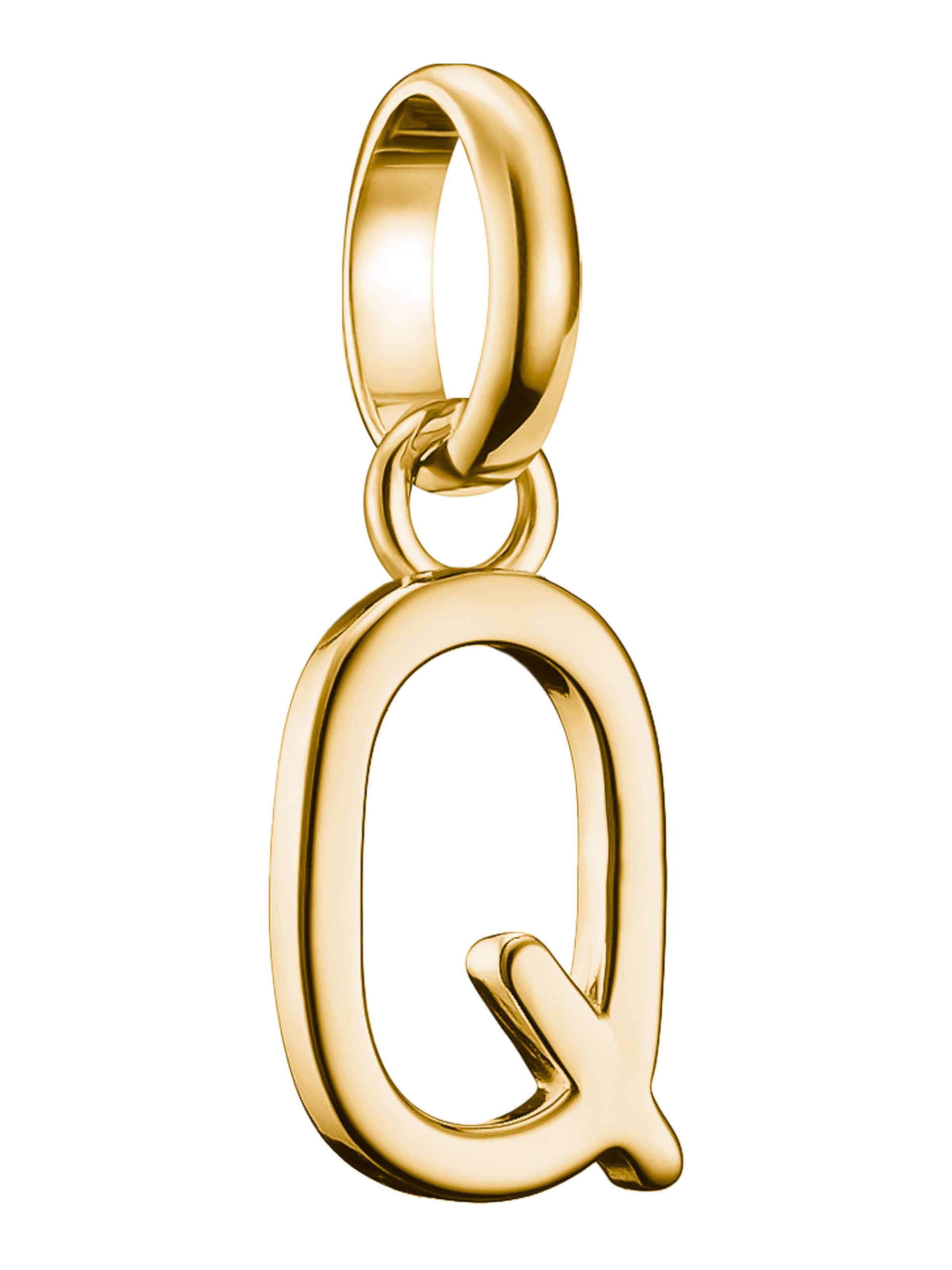 Thomas Sabo Anhänger 'Buchstabe Q' in Gold: Vorderseite