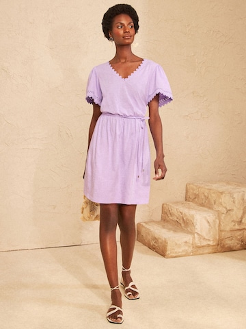 Robe love & roses en violet
