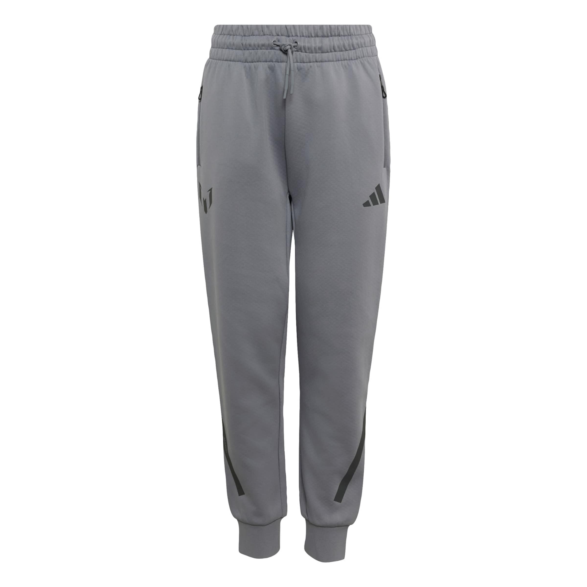 ADIDAS PERFORMANCETapered Sportske hlače 'Messi' - siva boja: prednji dio