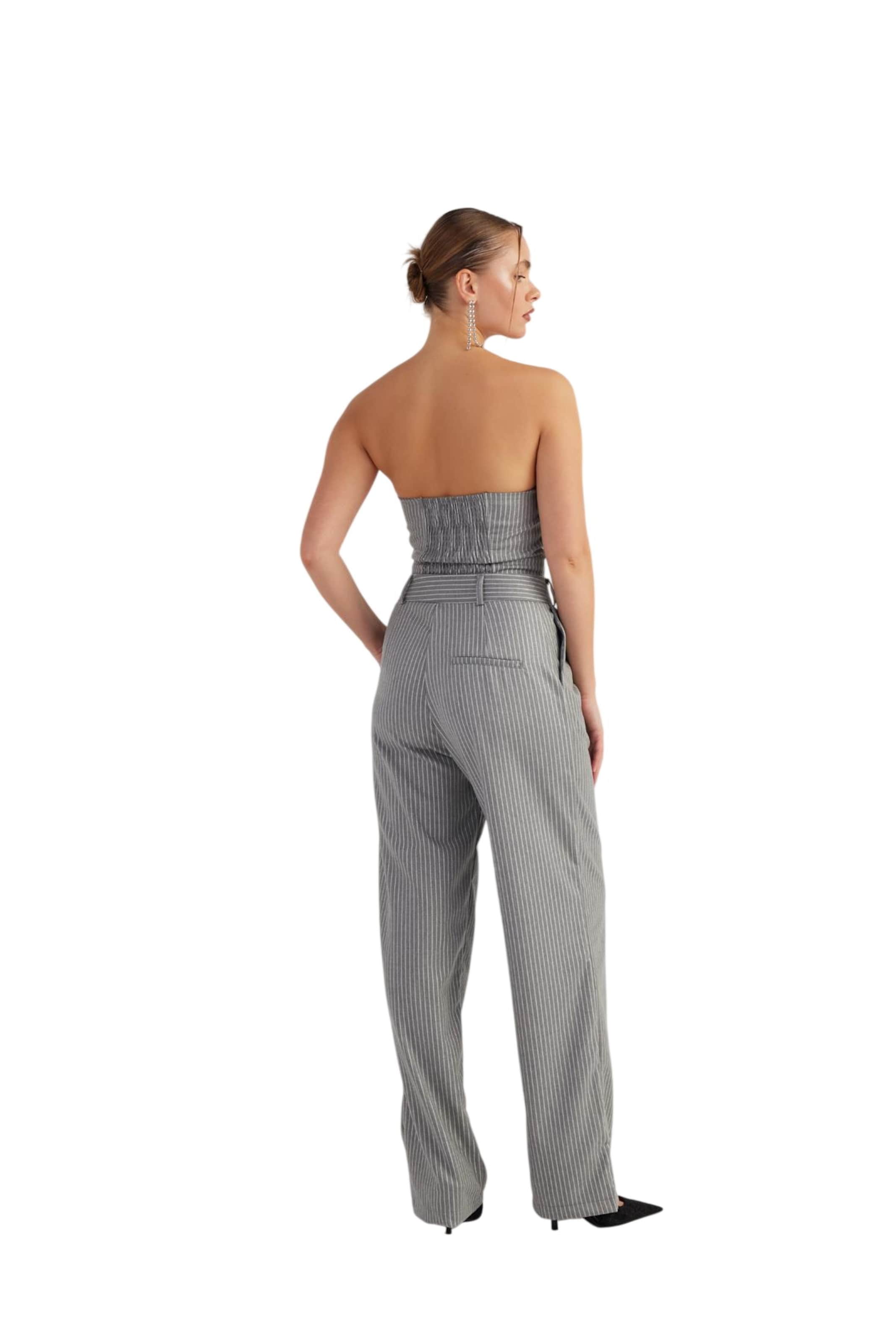 HOLLY LOLLY Wide Leg Hose in Grau