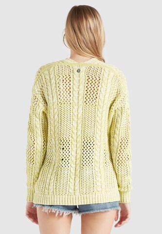 khujo Knit Cardigan 'Nita' in Yellow