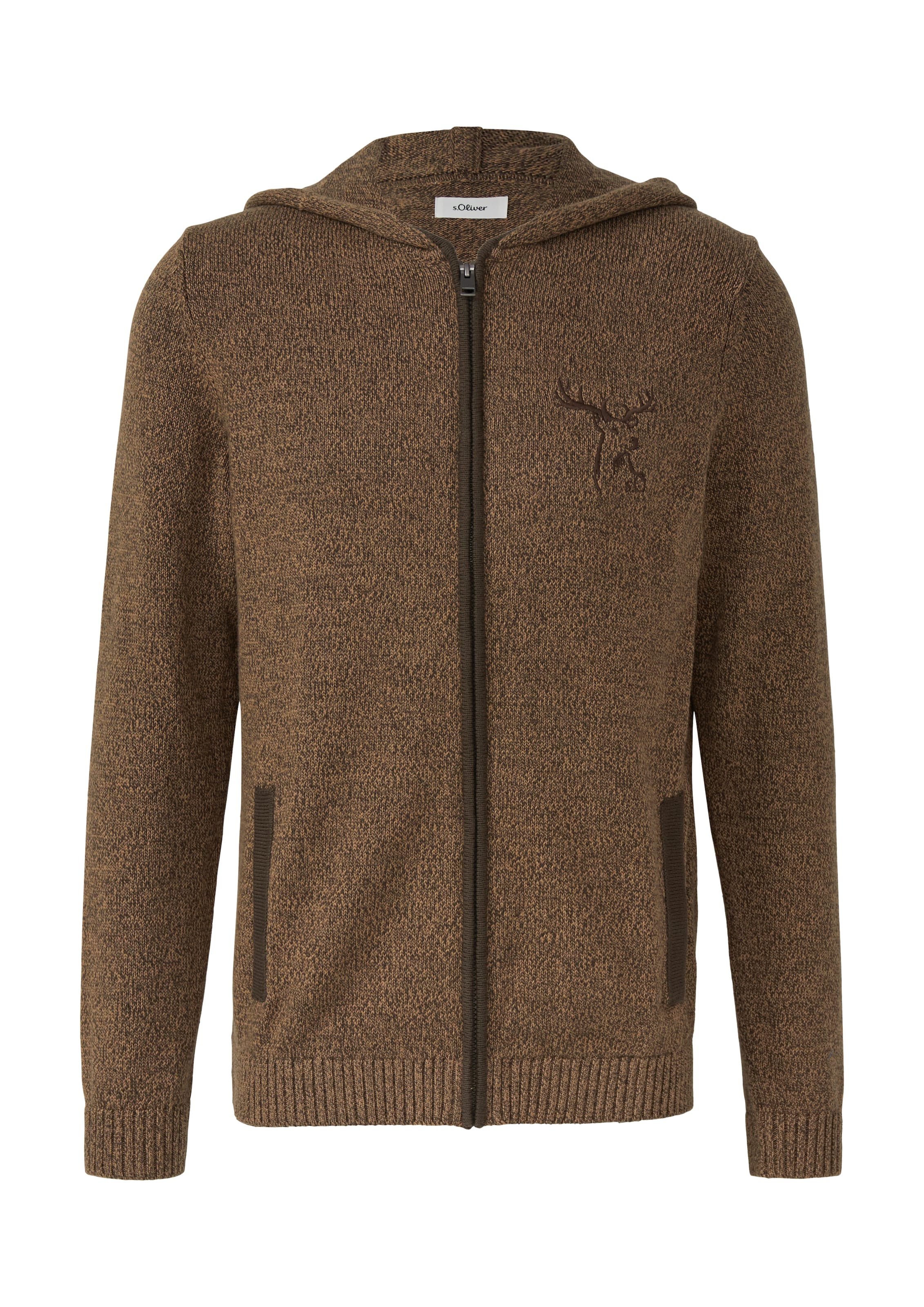 s.Oliver Strickjacke in Braun: Vorderseite