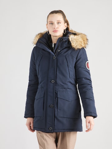 Superdry Parka zimowa 'Everest' w kolorze niebieski: przód