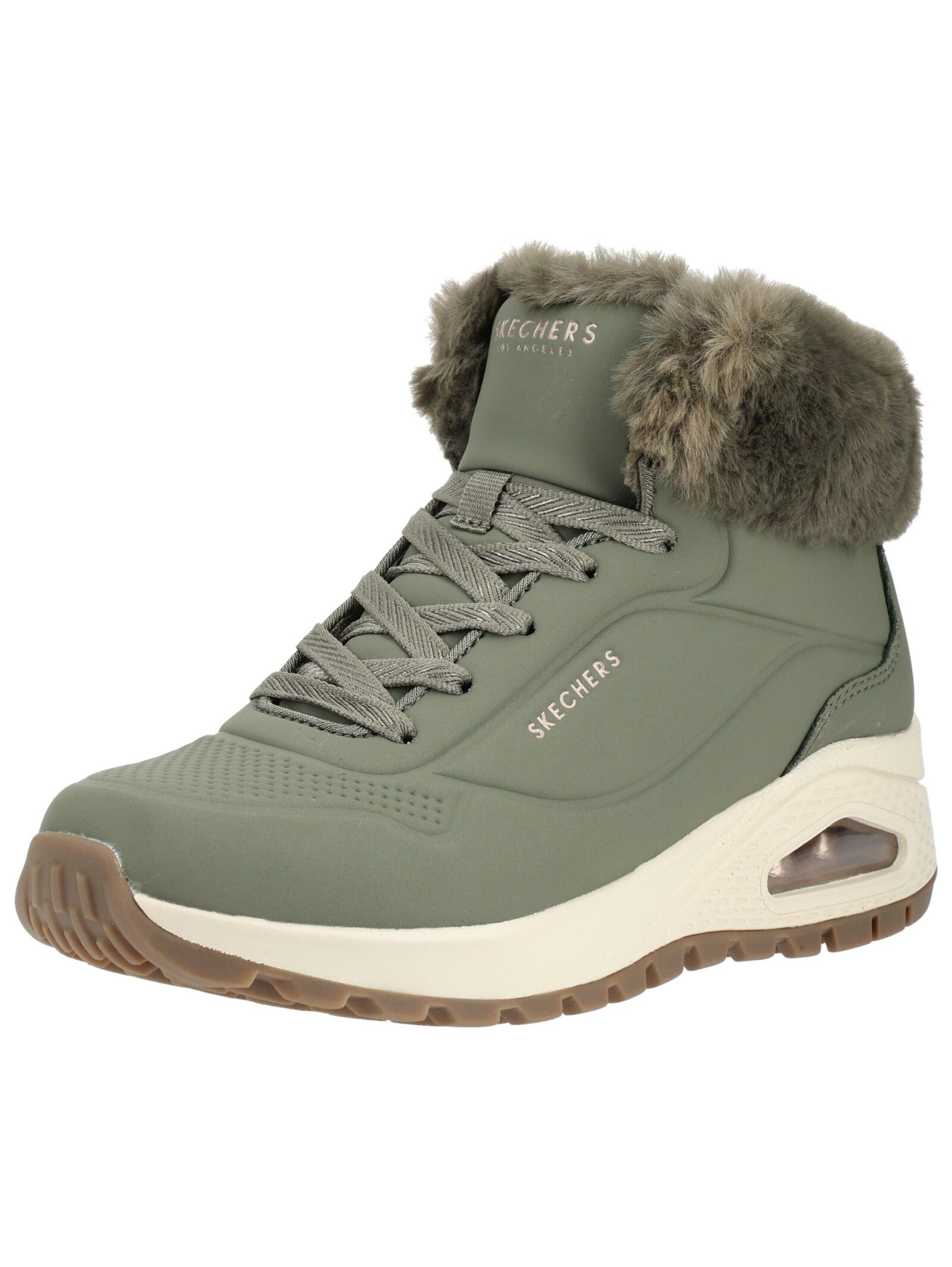 Bottines à lacets 'Uno Rugged' SKECHERS en vert : devant