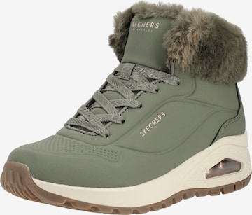 Bottines à lacets 'Uno Rugged' SKECHERS en vert : devant