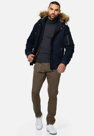 INDICODE JEANS Winter Jacket 'Pennington' in Blue