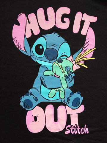 Disney Lilo & Stitch Shirt 'Hug it out'‌‌‌‌‌ in Schwarz