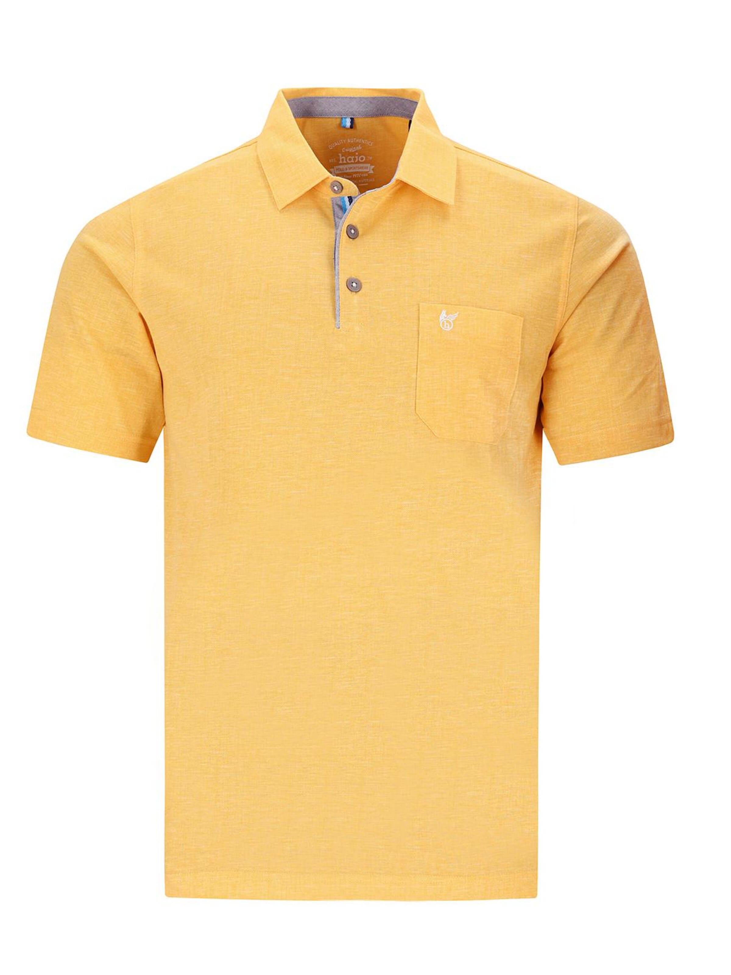 HAJO Shirt 'Poloshirt allover bedruckt in stay fresh Qualität'‌‌‌‌‌‌ in Gelb: Vorderseite