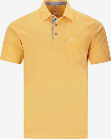 HAJO Shirt 'Poloshirt allover bedruckt in stay fresh Qualität' in Gelb: Vorderseite