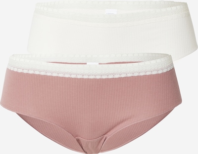 SLOGGI Panty 'GO Ribbed' in hellbraun / weiß, Produktansicht