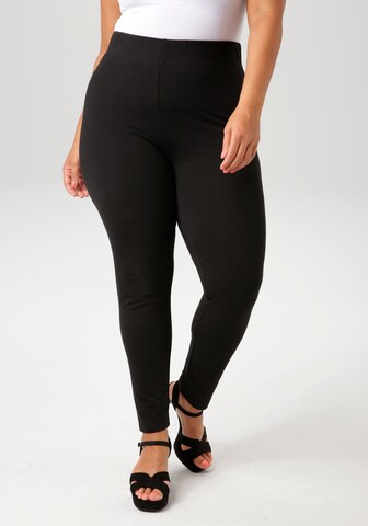 Aniston Skinny Leggings in Schwarz: Vorderseite