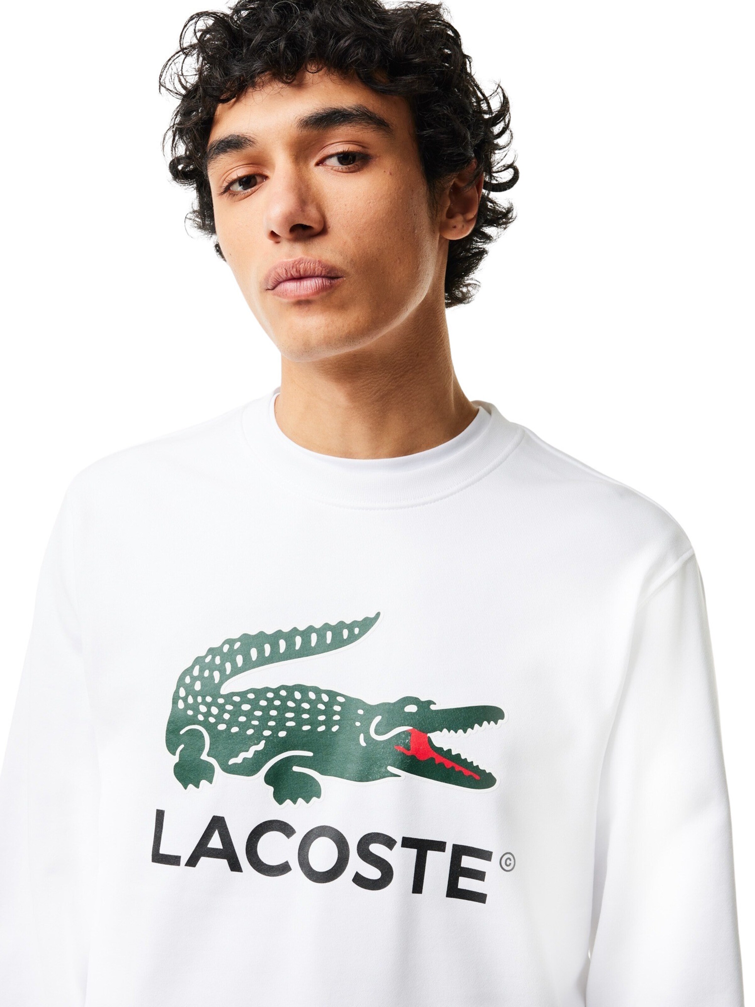 Felpa di LACOSTE in bianco