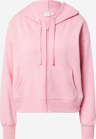 GAP Zip-Up Hoodie in Pink: front