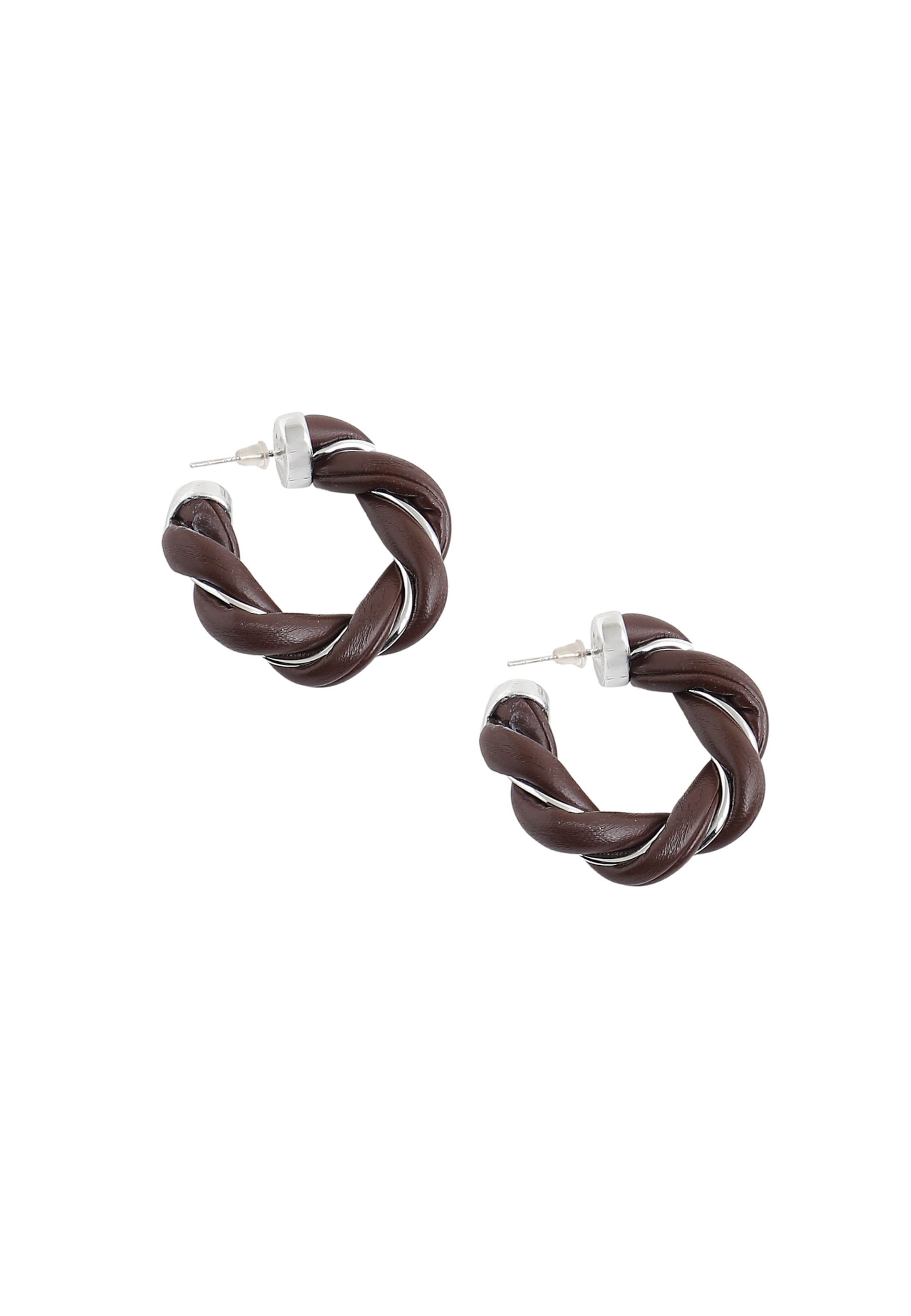 SOHI Øreringe 'Kristie' i brun: forside