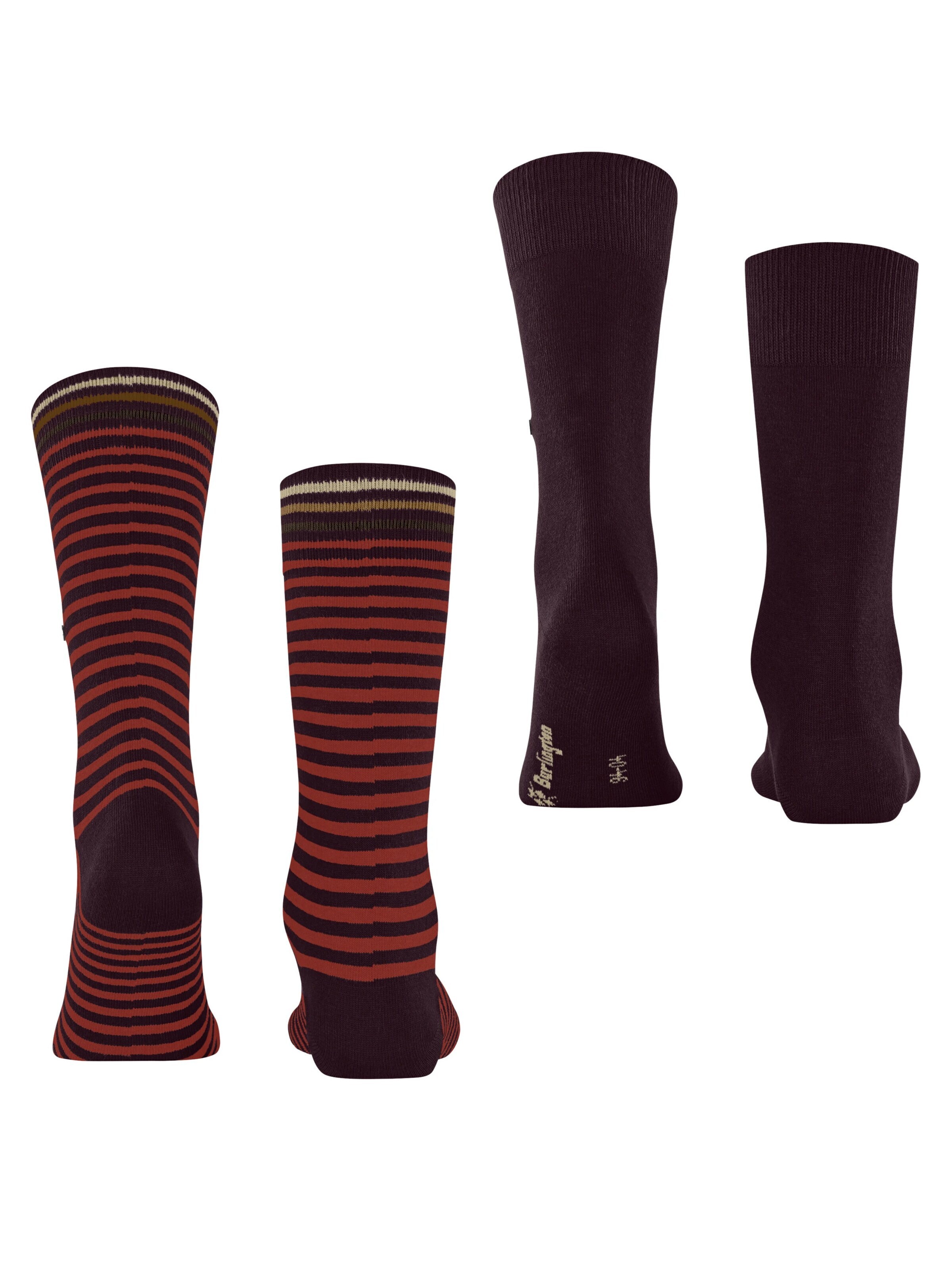 BURLINGTON Socks 'Everyday Stripe 2-Pack' in Purple