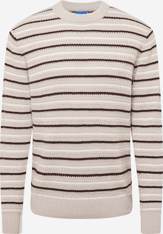 JACK & JONES Sweater 'JORBRONX' in Beige: front